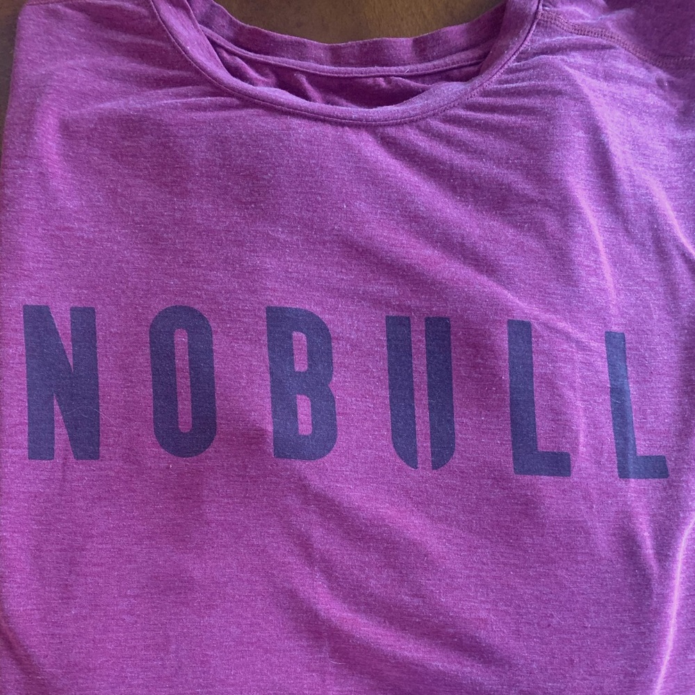 Mens NOBULL Tee Shirt. The color is Wine.